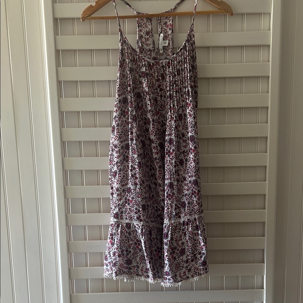 American Eagle Outfitters Red and Gray Floral Dress